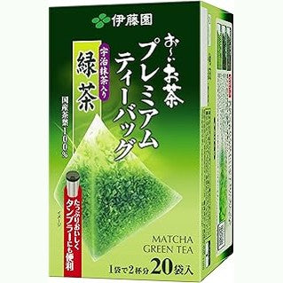 Ito En Oi Ocha Premium Ryokucha Tea Bags with Uji Matcha (20 bags)