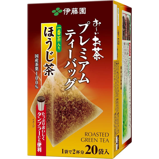 Ito En Oi Ocha Premium Hojicha Roasted Green Tea Bags (20 bags)